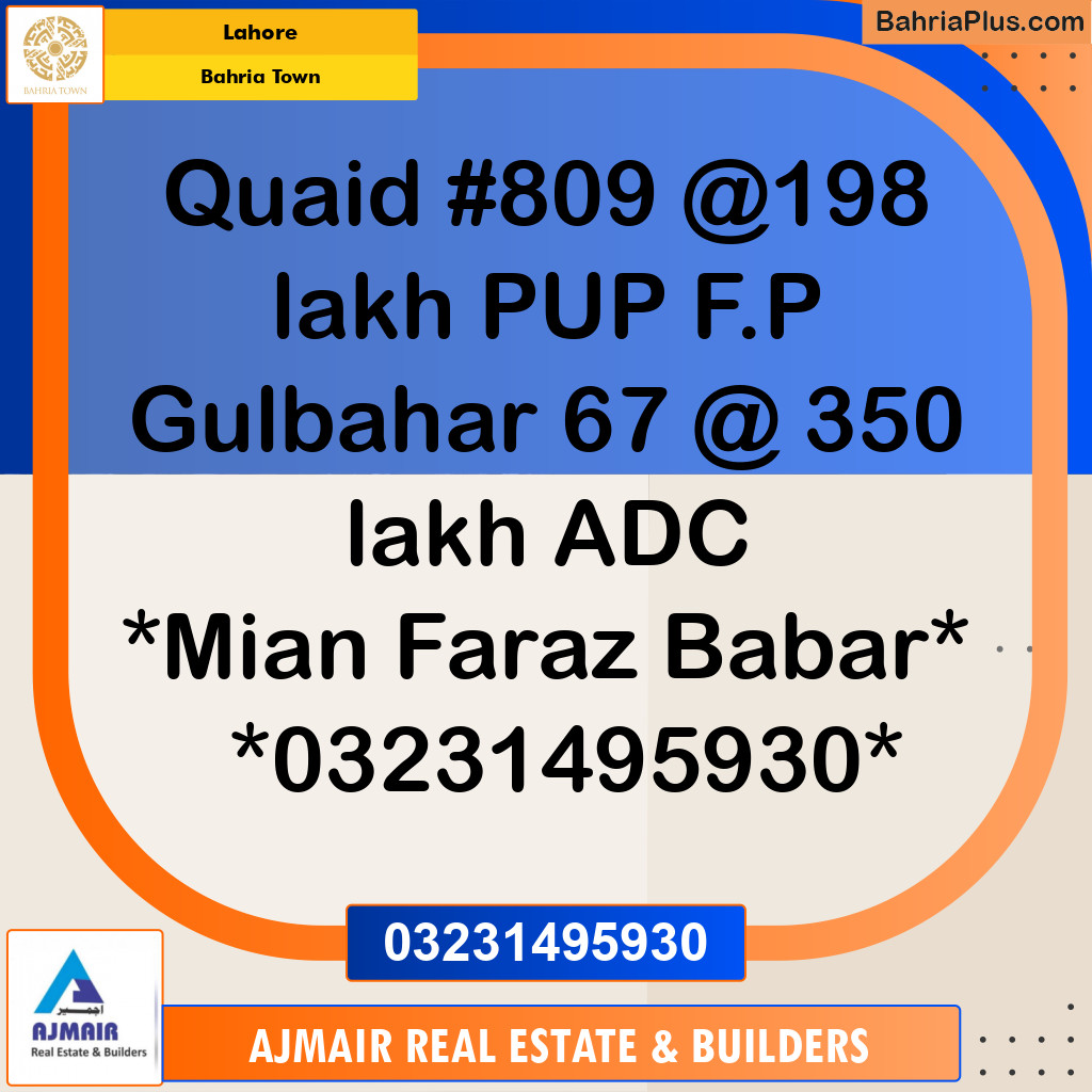 Residential Plot for Sale in Bahria Town, Lahore - (BP-211247)