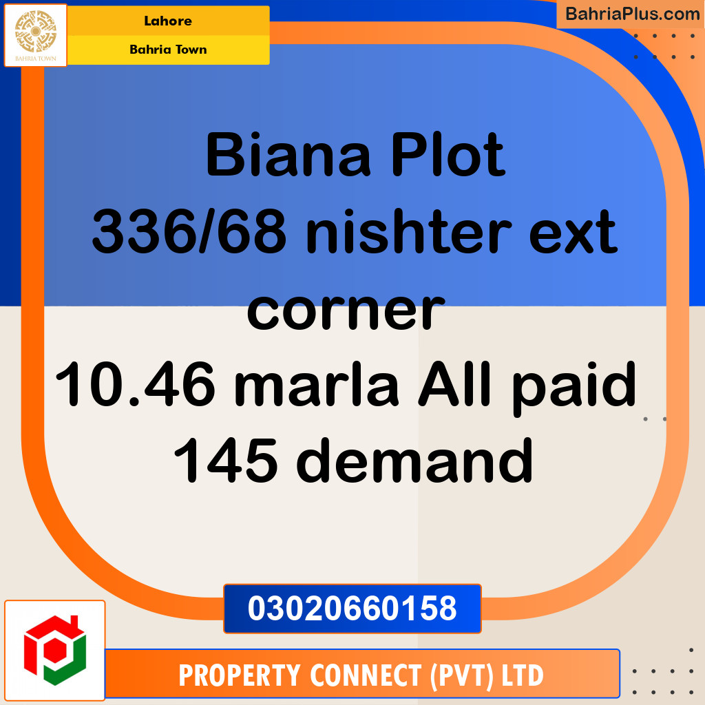 Residential Plot for Sale in Bahria Town, Lahore - (BP-211391)
