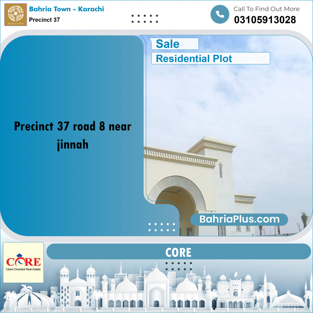 1000 Sq. Yards Residential Plot for Sale in Precinct 37 -  Bahria Town, Karachi - (BP-211408)