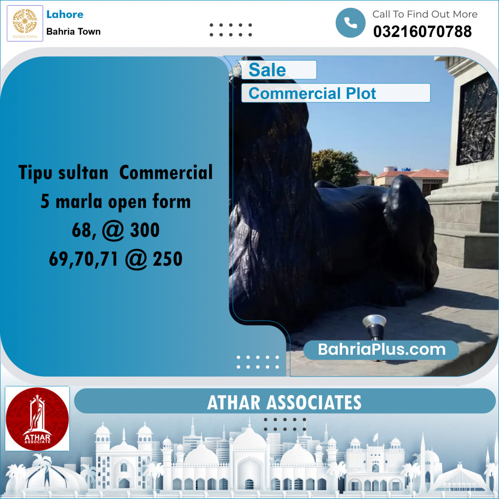 Commercial Plot for Sale in Bahria Town, Lahore - (BP-211431)