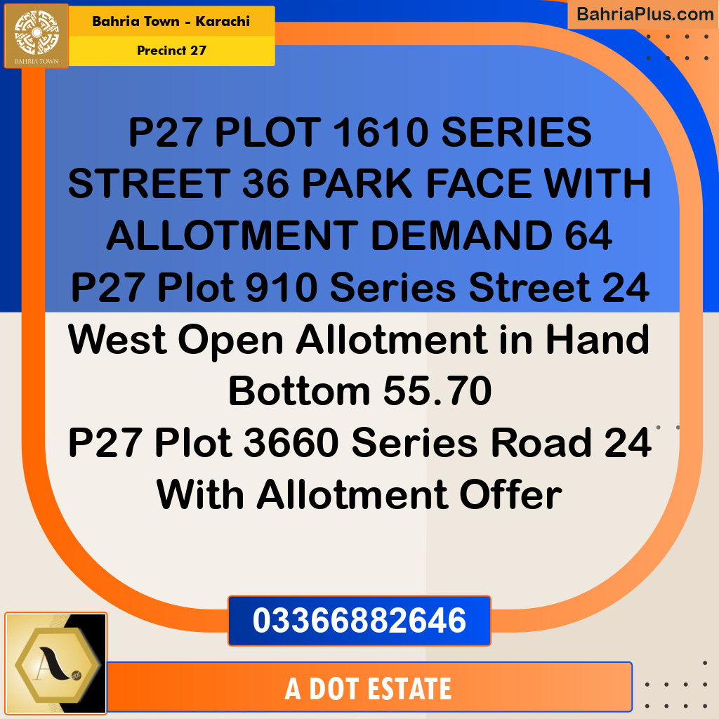 125 Sq. Yards Residential Plot for Sale in Precinct 27 - Bahria Town, Karachi - (BP-211510)