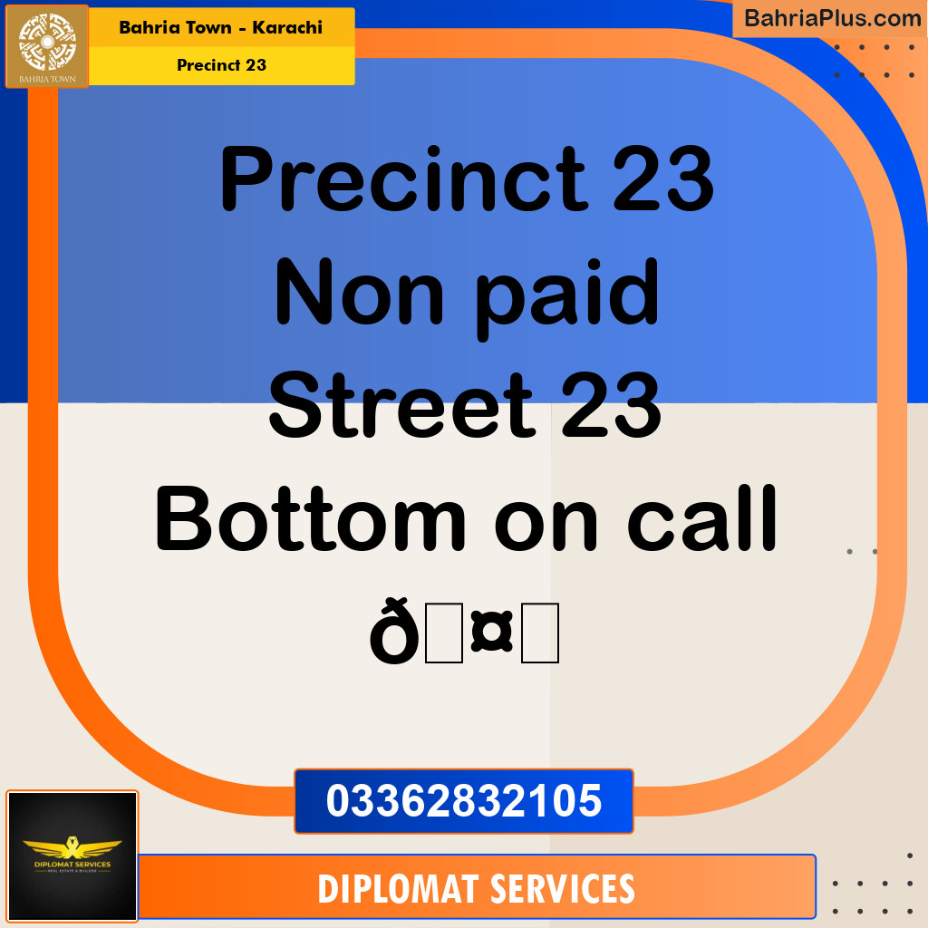 125 Sq. Yards Residential Plot for Sale in Precinct 23 - Bahria Town, Karachi - (BP-211518)