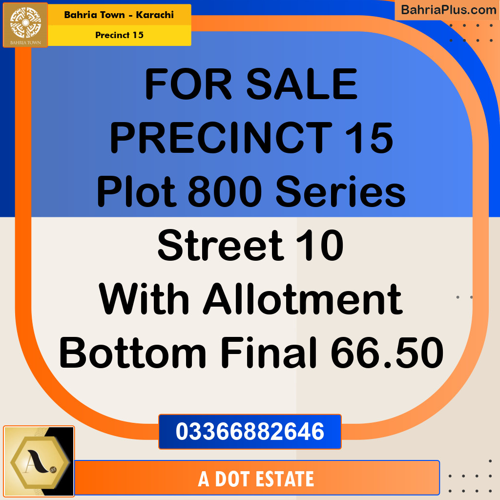 125 Sq. Yards Residential Plot for Sale in Precinct 15 -  Bahria Town, Karachi - (BP-211710)