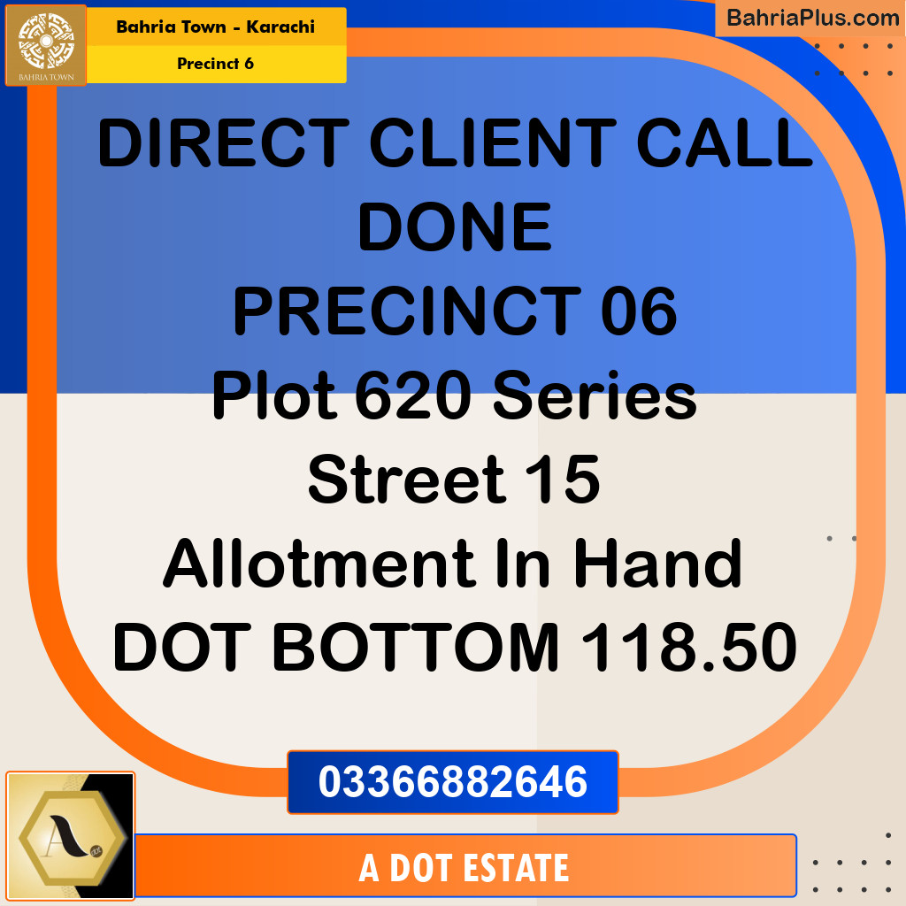 275 Sq. Yards Residential Plot for Sale in Precinct 6 -  Bahria Town, Karachi - (BP-211712)