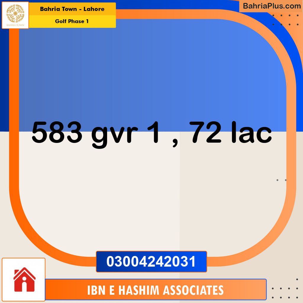 5 Marla Residential Plot for Sale in Golf Phase 1 -  Bahria Town, Lahore - (BP-211723)