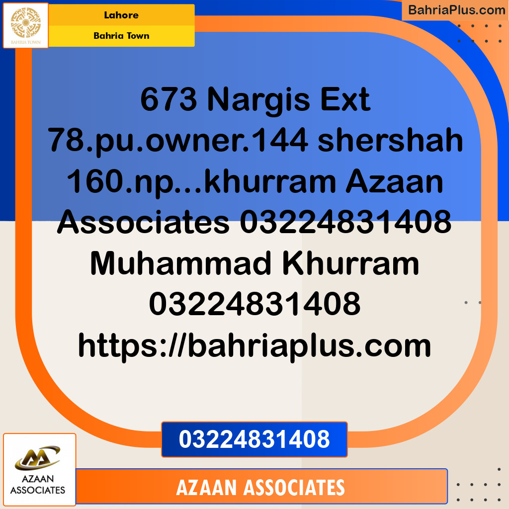 Residential Plot for Sale in Bahria Town, Lahore - (BP-211866)