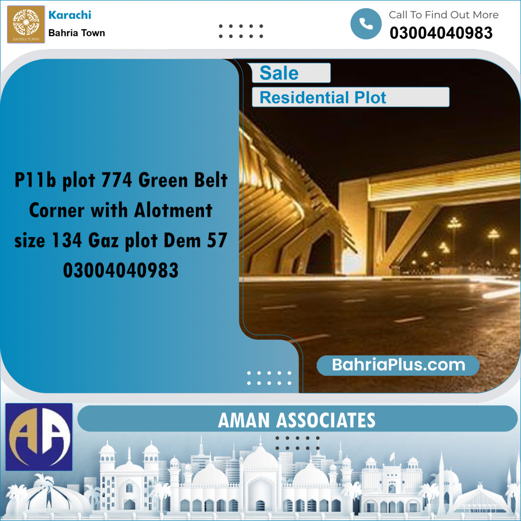 Residential Plot for Sale in Bahria Town, Karachi - (BP-211905)