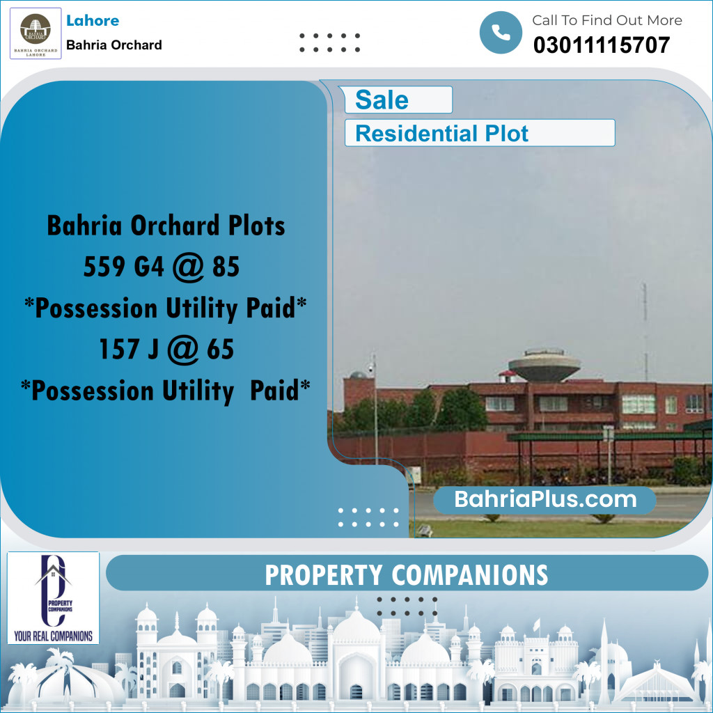 Residential Plot for Sale in Bahria Orchard, Lahore - (BP-211911)