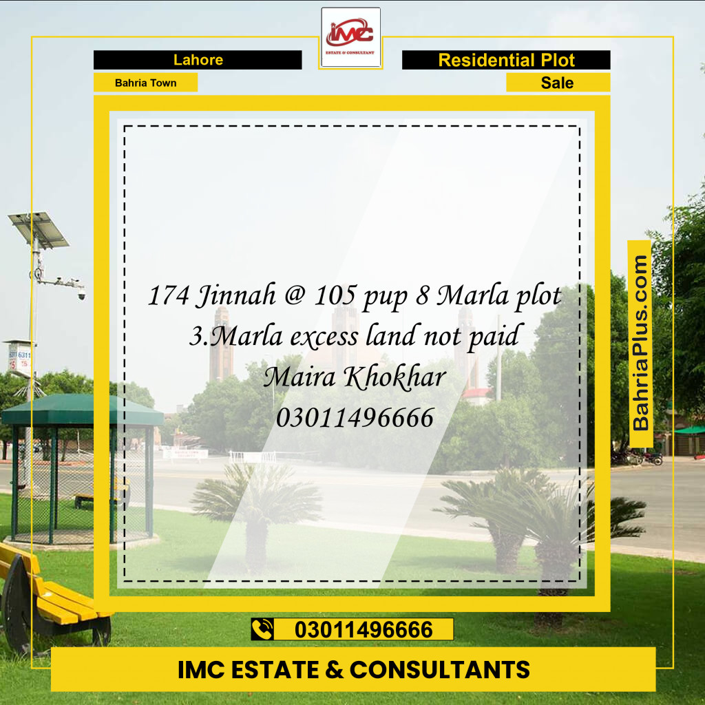 Residential Plot for Sale in Bahria Town, Lahore - (BP-211927)