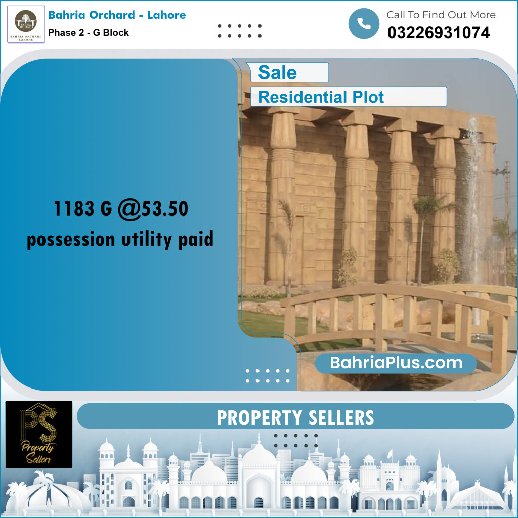 Residential Plot for Sale in Phase 2 - G Block -  Bahria Orchard, Lahore - (BP-211949)