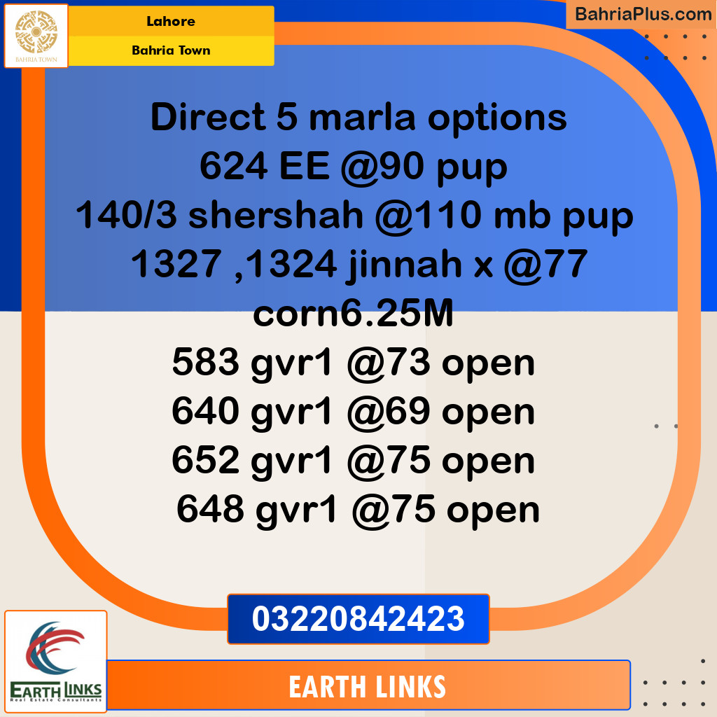 Residential Plot for Sale in Bahria Town, Lahore - (BP-211994)