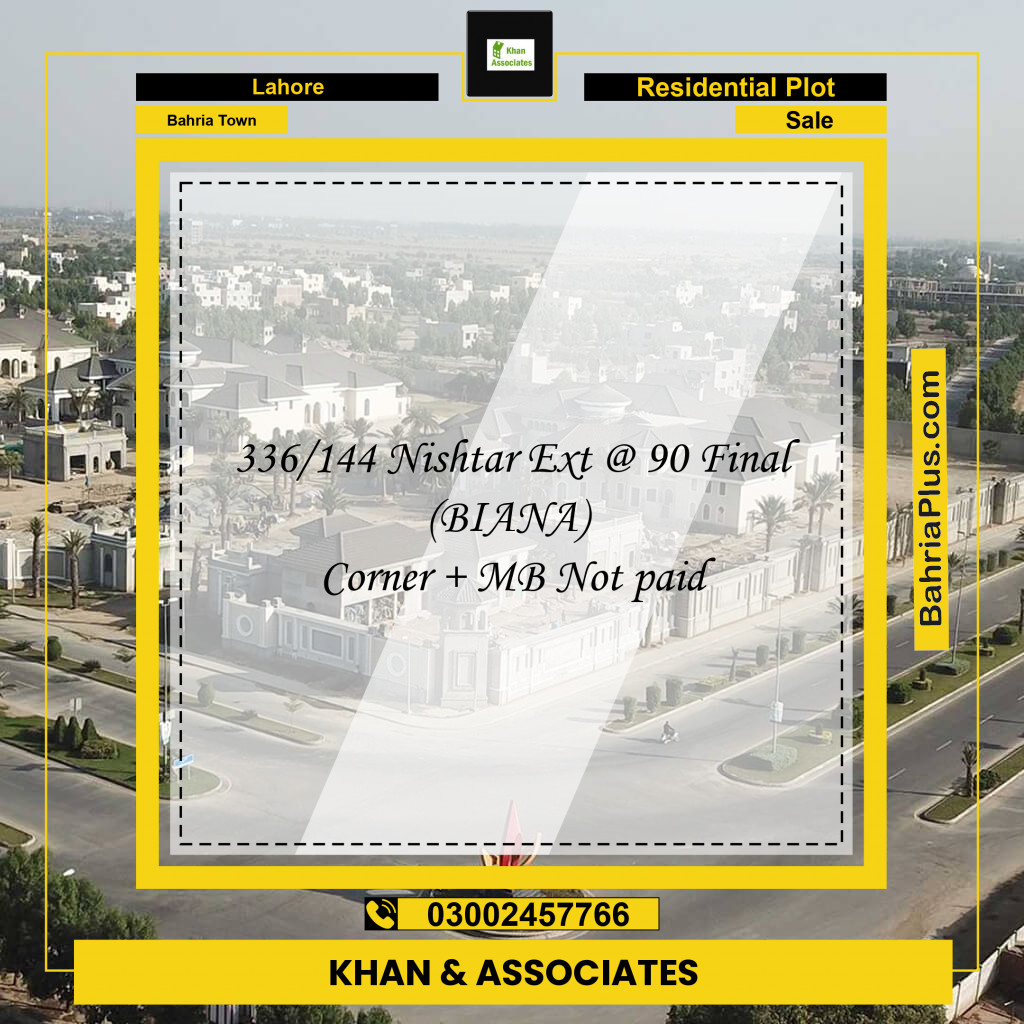 Residential Plot for Sale in Bahria Town, Lahore - (BP-212028)