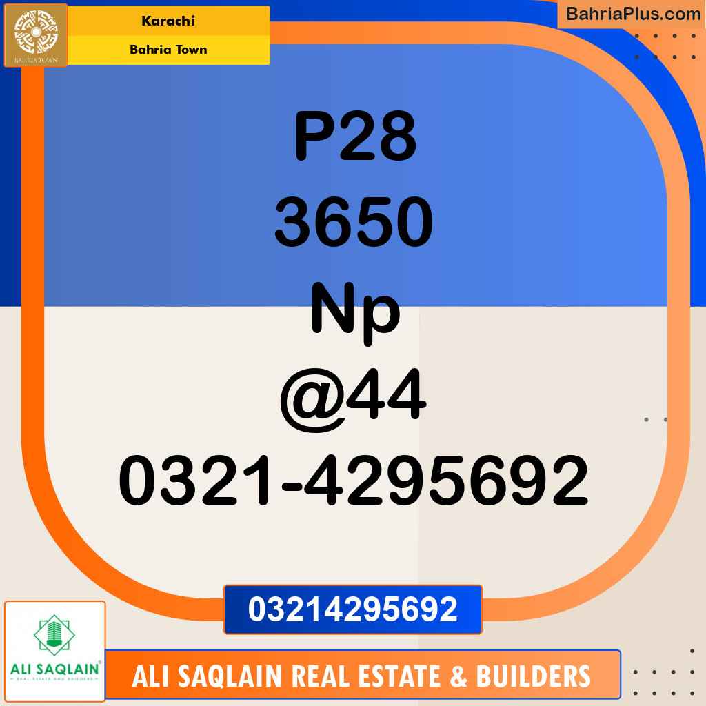 Residential Plot for Sale in Bahria Town, Karachi - (BP-212078)