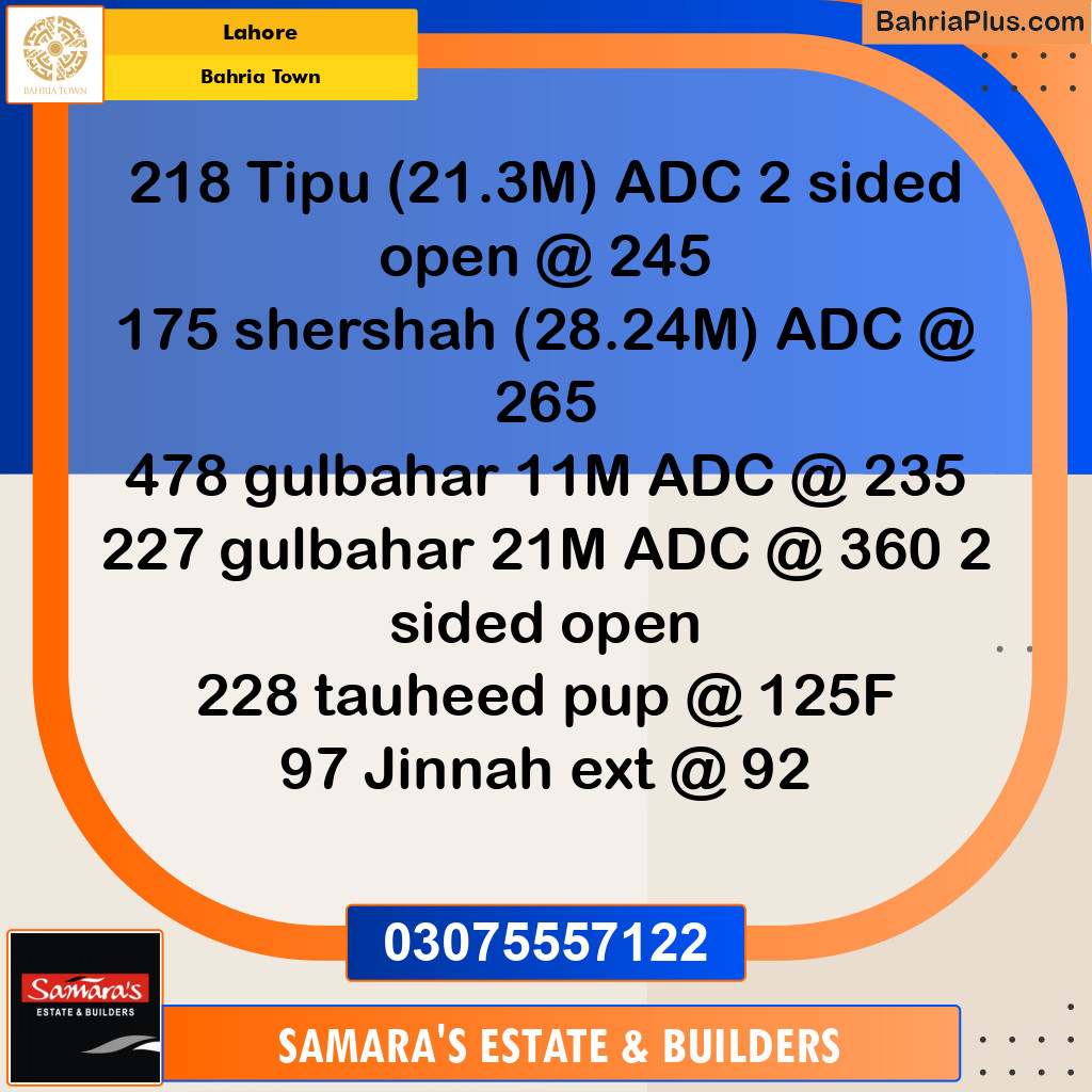 Residential Plot for Sale in Bahria Town, Lahore - (BP-212142)