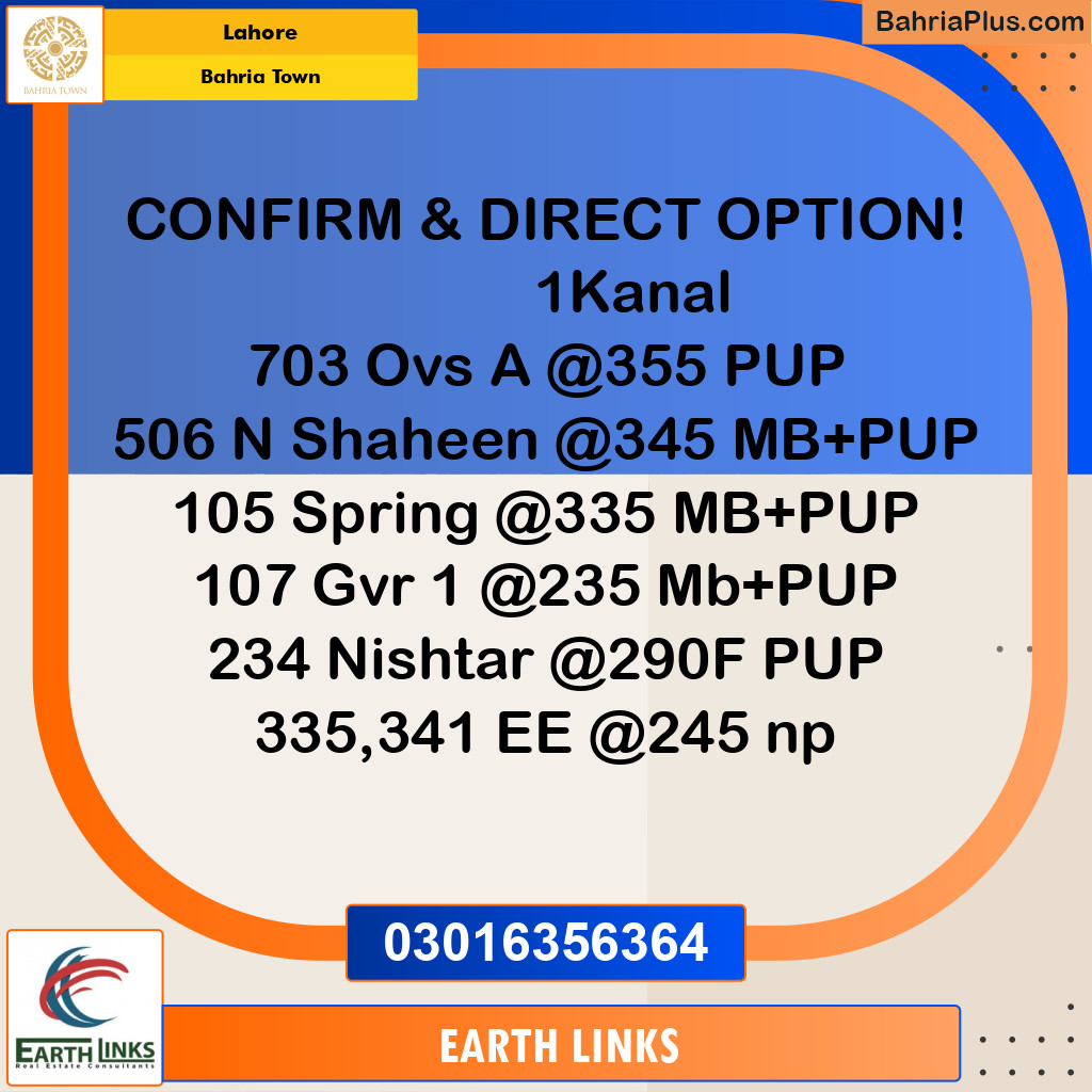 Residential Plot for Sale in Bahria Town, Lahore - (BP-212154)