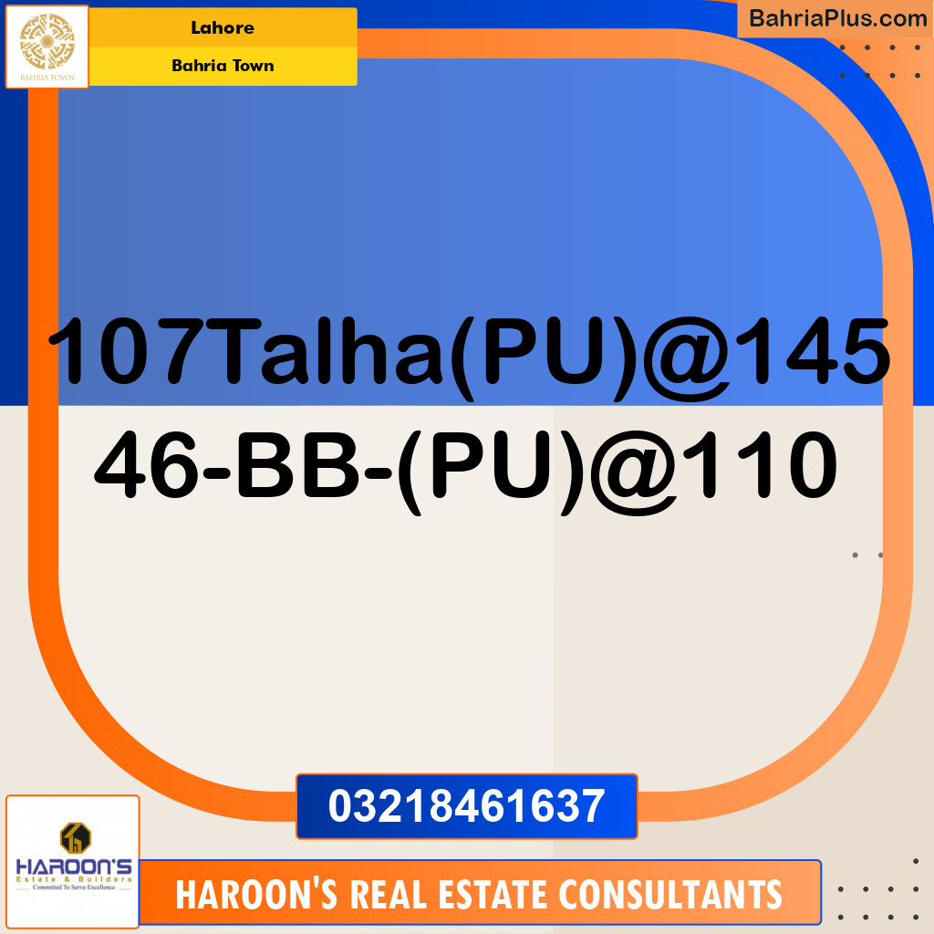 Residential Plot for Sale in Bahria Town, Lahore - (BP-212218)