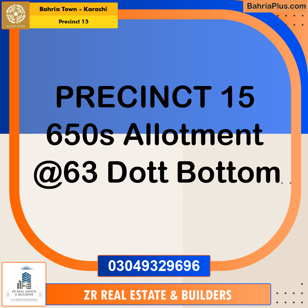125 Sq. Yards Residential Plot for Sale in Precinct 15 -  Bahria Town, Karachi - (BP-212263)