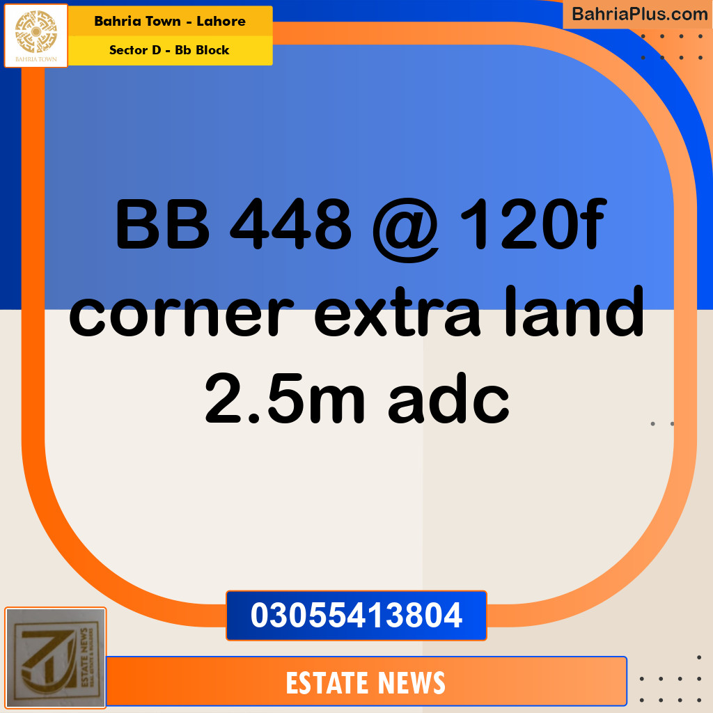 Residential Plot for Sale in Sector D - BB Block -  Bahria Town, Lahore - (BP-212265)