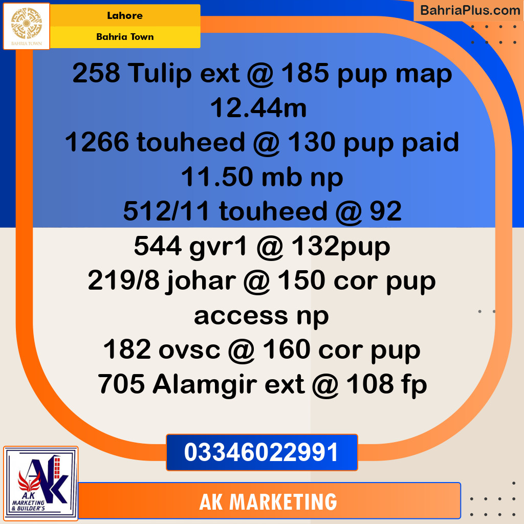 10 Marla Residential Plot for Sale in Bahria Town, Lahore - (BP-212332)