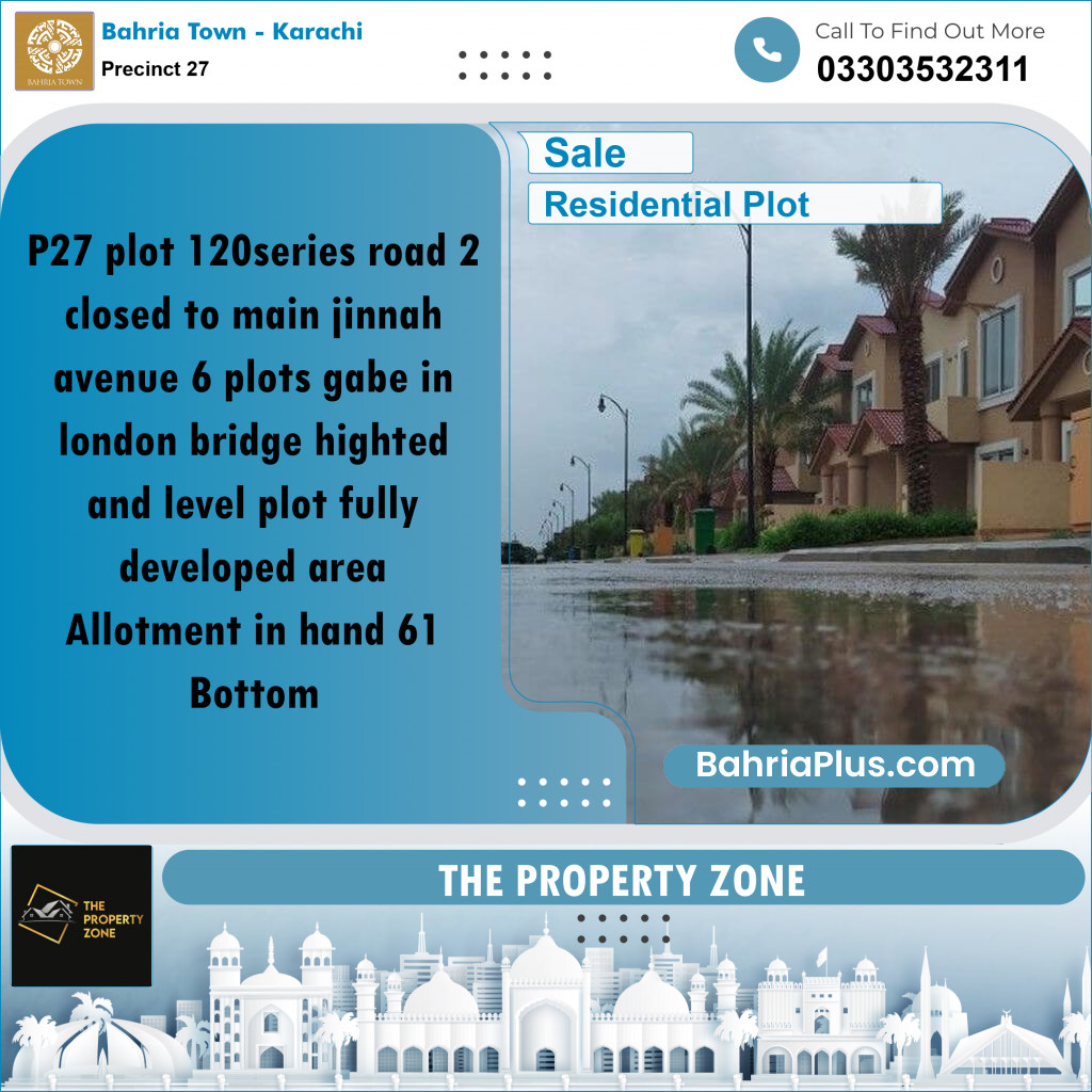 125 Sq. Yards Residential Plot for Sale in Precinct 27 -  Bahria Town, Karachi - (BP-212362)