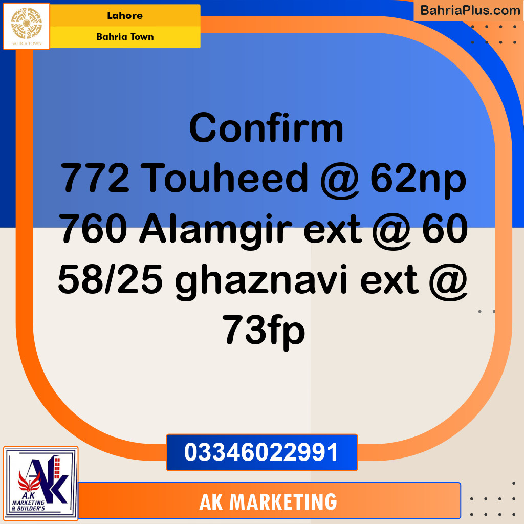 5 Marla Residential Plot for Sale in Bahria Town, Lahore - (BP-212373)