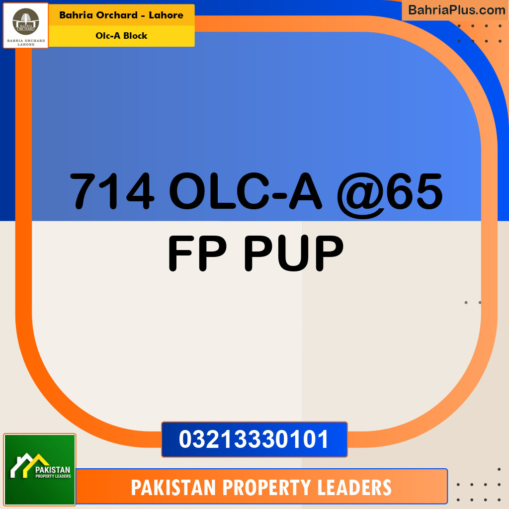 5 Marla Residential Plot for Sale in OLC-A Block -  Bahria Orchard, Lahore - (BP-212410)