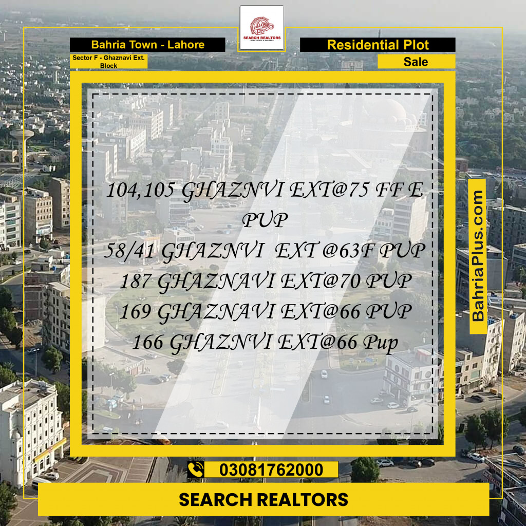 5 Marla Residential Plot for Sale in Sector F - Ghaznavi Ext. Block -  Bahria Town, Lahore - (BP-212474)