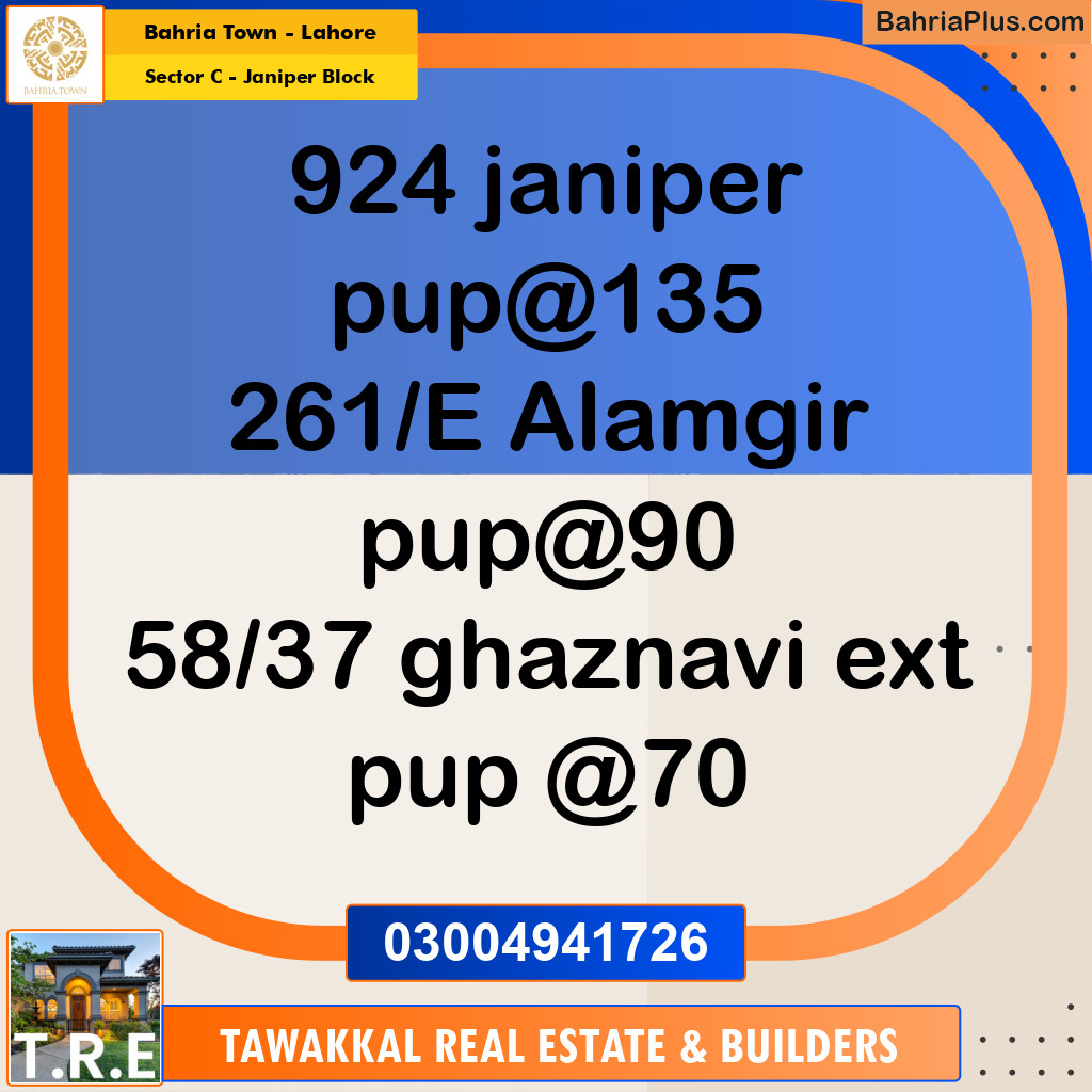 10 Marla Residential Plot for Sale in Sector C - Janiper Block -  Bahria Town, Lahore - (BP-212506)