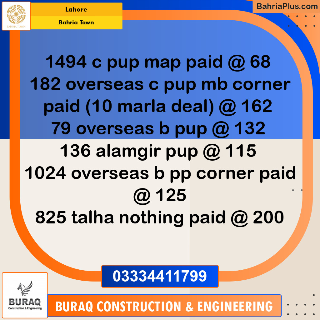 Residential Plot for Sale in Bahria Town, Lahore - (BP-212592)