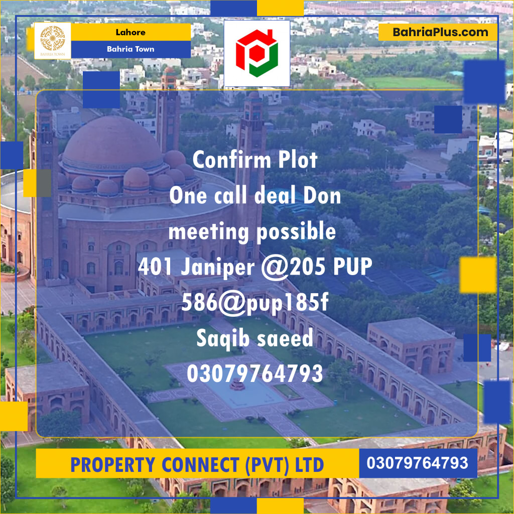 Residential Plot for Sale in Bahria Town, Lahore - (BP-212631)