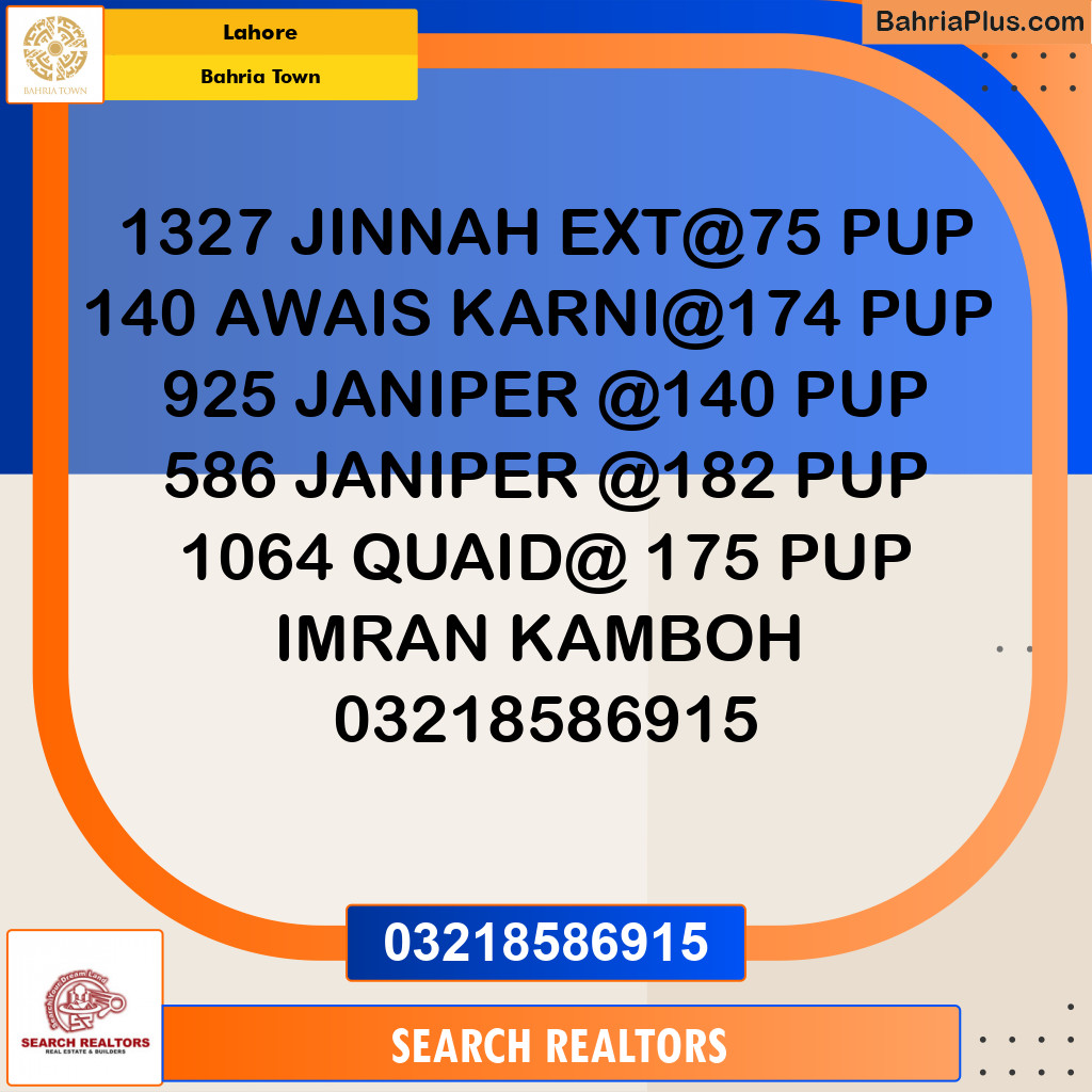 Residential Plot for Sale in Bahria Town, Lahore - (BP-212688)