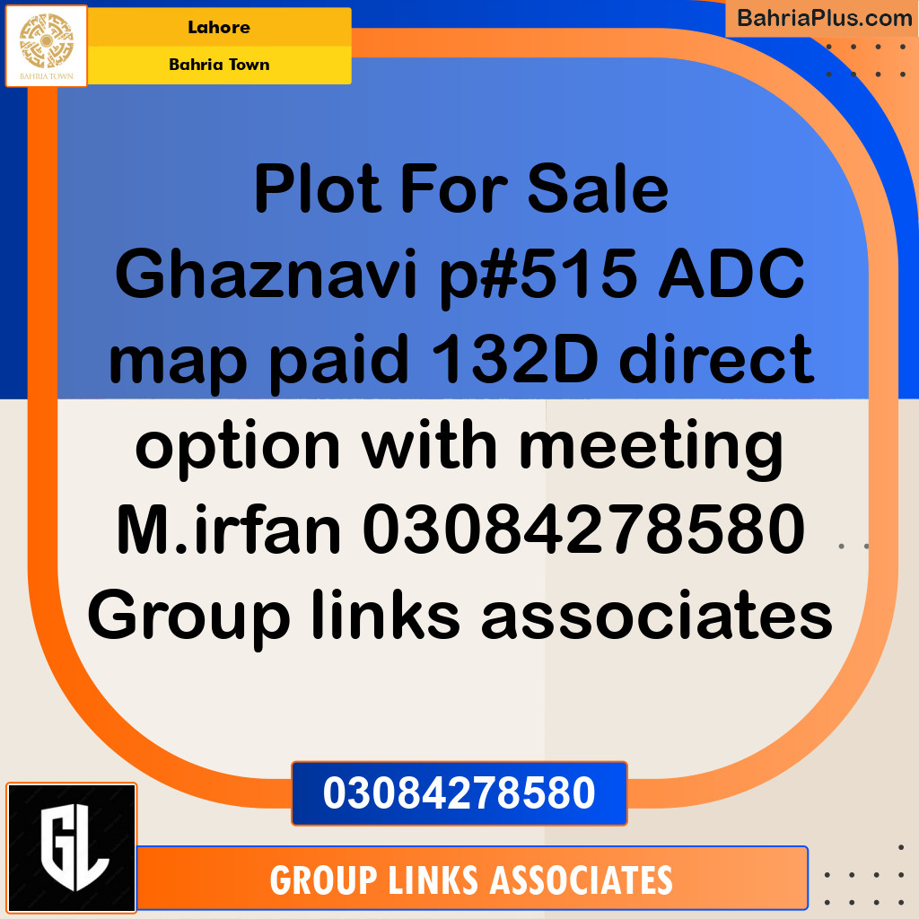 Residential Plot for Sale in Bahria Town, Lahore - (BP-212705)