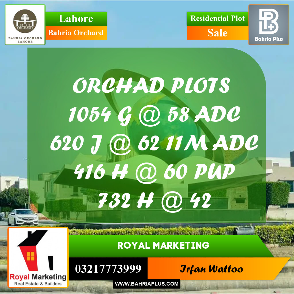 Residential Plot for Sale in Bahria Orchard, Lahore - (BP-212711)