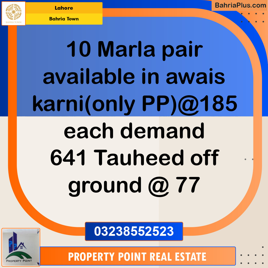 Residential Plot for Sale in Bahria Town, Lahore - (BP-212728)