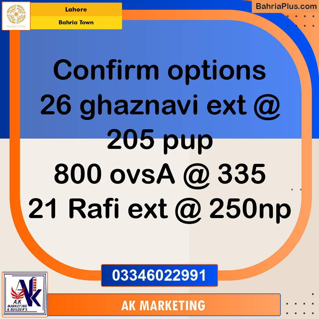 20 Marla Residential Plot for Sale in Bahria Town, Lahore - (BP-212739)