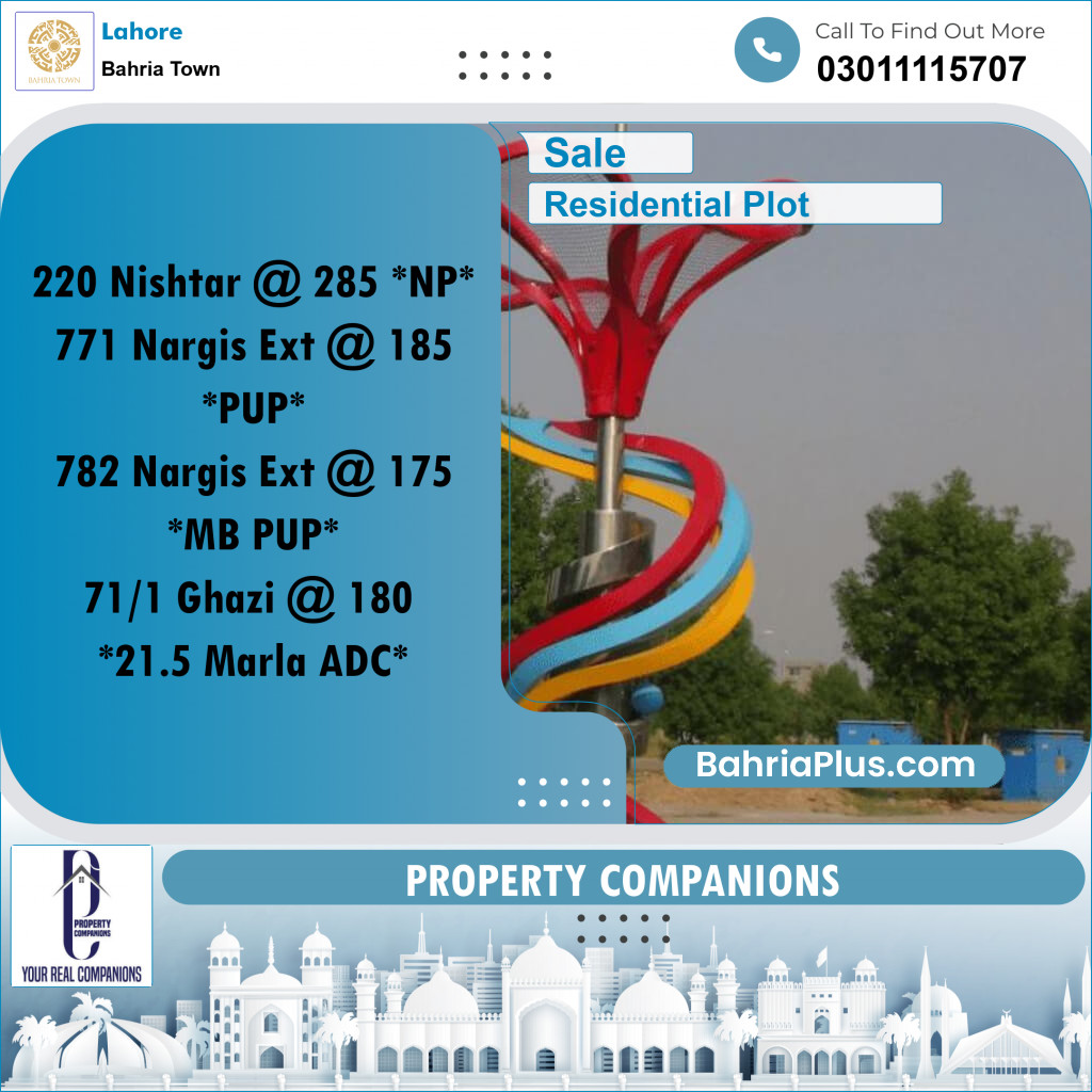 Residential Plot for Sale in Bahria Town, Lahore - (BP-212883)