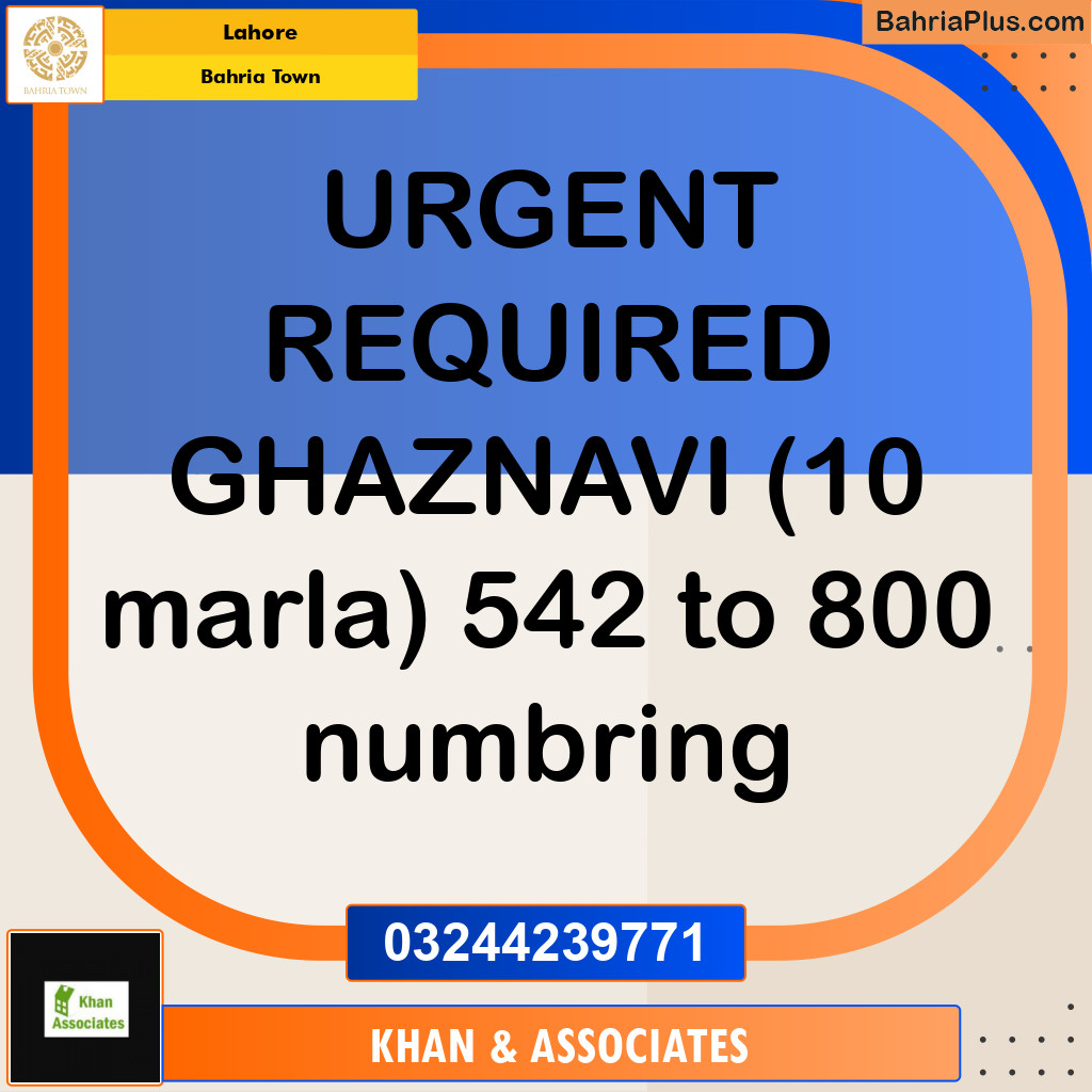 Residential Plot for Sale in Bahria Town, Lahore - (BP-212934)