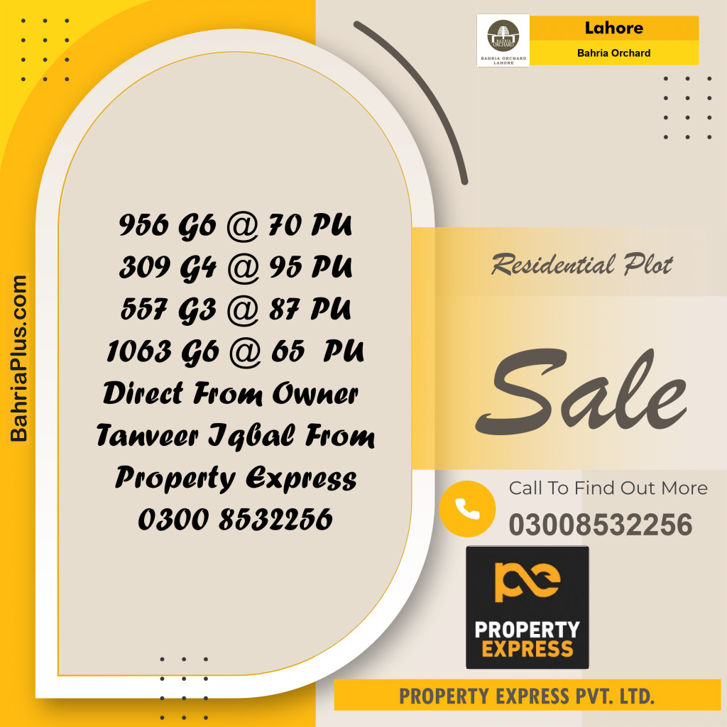 Residential Plot for Sale in Bahria Orchard, Lahore - (BP-212971)