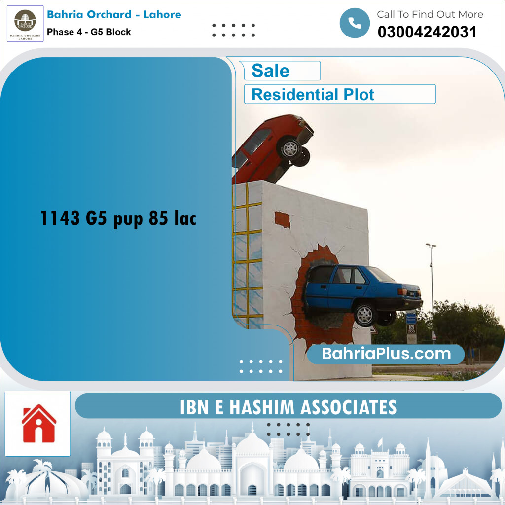 10 Marla Residential Plot for Sale in Phase 4 - G5 Block -  Bahria Orchard, Lahore - (BP-212990)