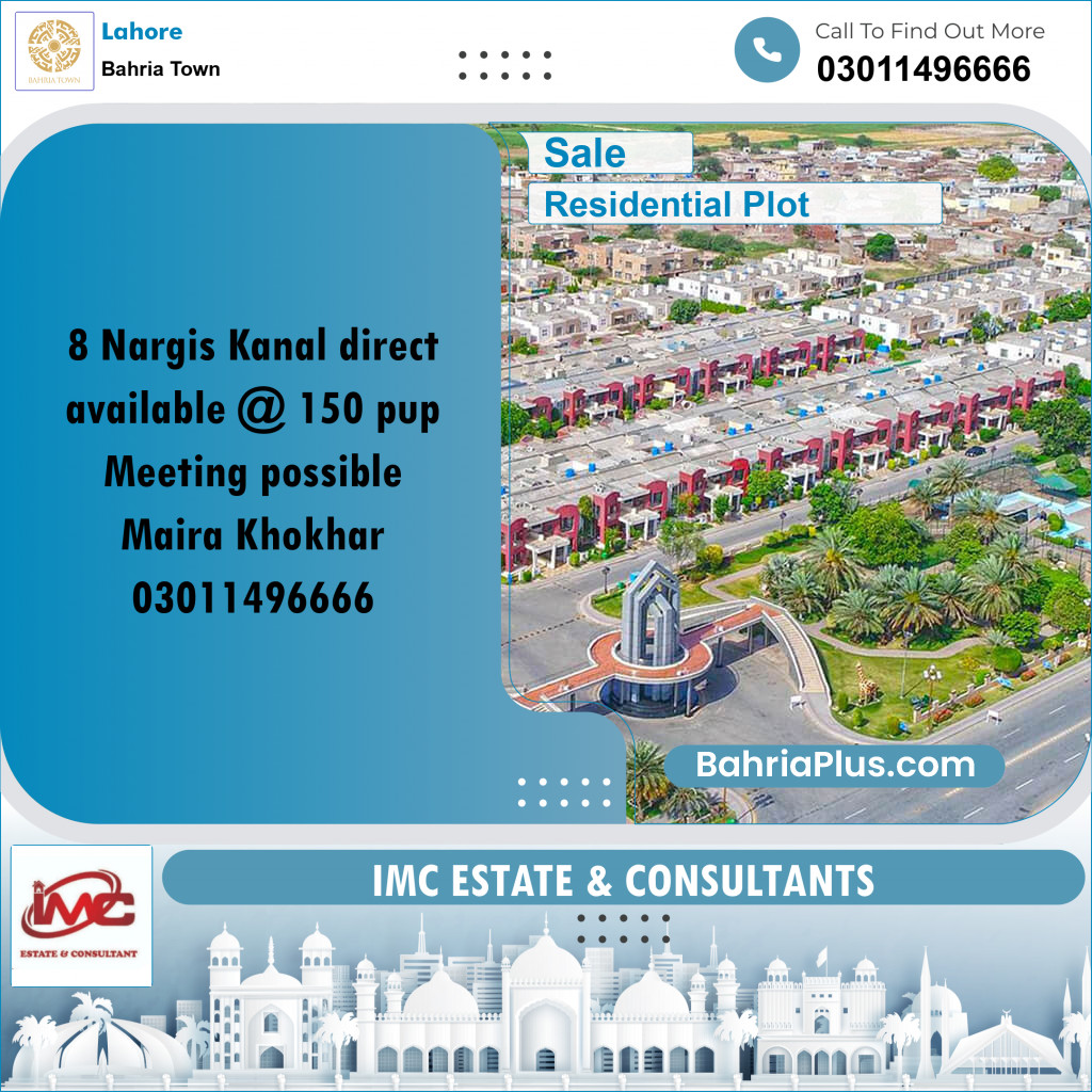 Residential Plot for Sale in Bahria Town, Lahore - (BP-213118)