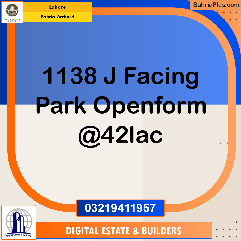 Residential Plot for Sale in Bahria Orchard, Lahore - (BP-213159)