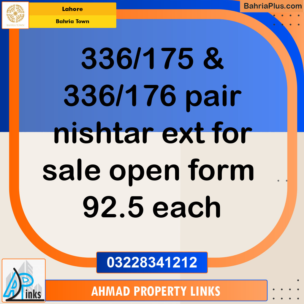 Residential Plot for Sale in Bahria Town, Lahore - (BP-213250)