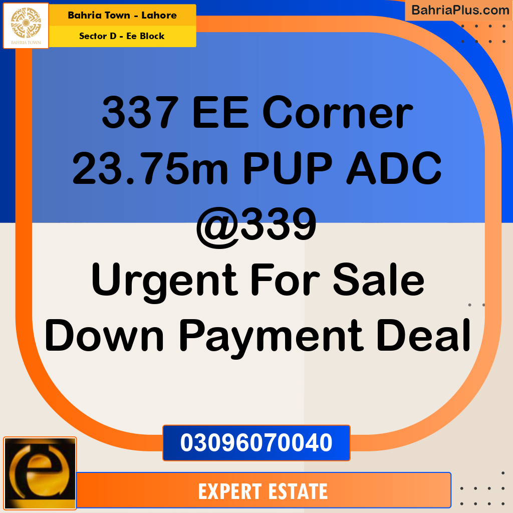 23.75 Marla Residential Plot for Sale in Sector D - EE Block -  Bahria Town, Lahore - (BP-213251)