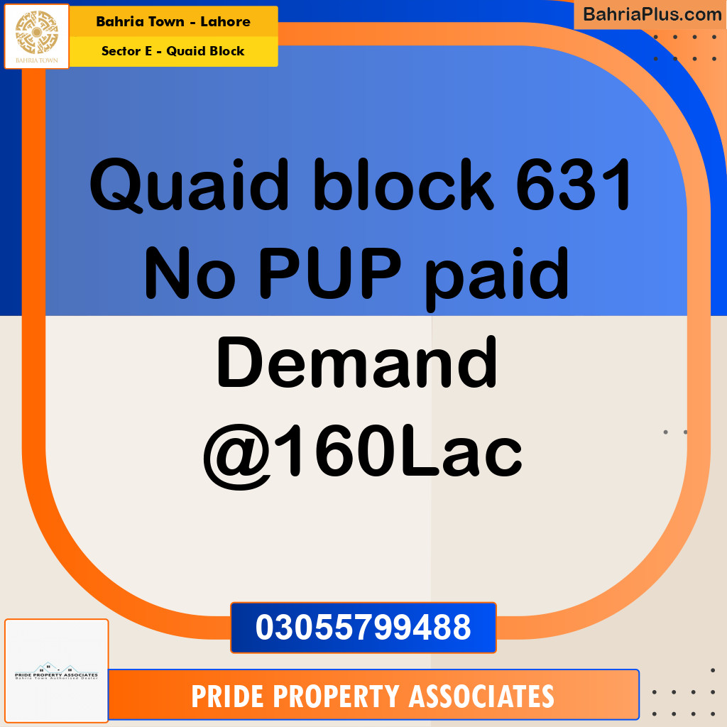 10 Marla Residential Plot for Sale in Sector E - Quaid Block -  Bahria Town, Lahore - (BP-213312)