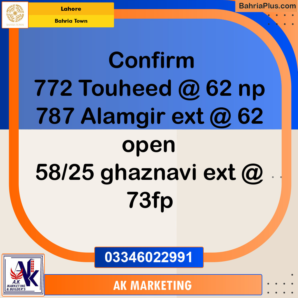 5 Marla Residential Plot for Sale in Bahria Town, Lahore - (BP-213342)