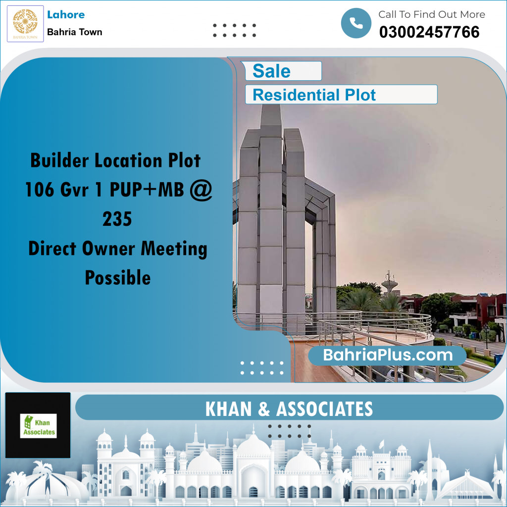 Residential Plot for Sale in Bahria Town, Lahore - (BP-213477)