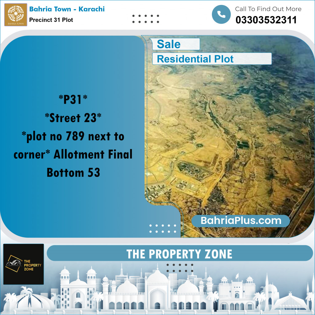 125 Sq. Yards Residential Plot for Sale in Precinct 31 Plot -  Bahria Town, Karachi - (BP-213635)