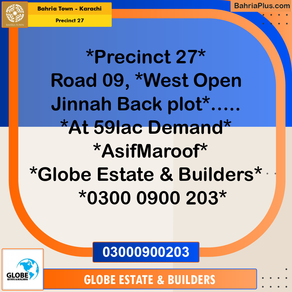 272 Sq. Yards Residential Plot for Sale in Precinct 27 -  Bahria Town, Karachi - (BP-213679)