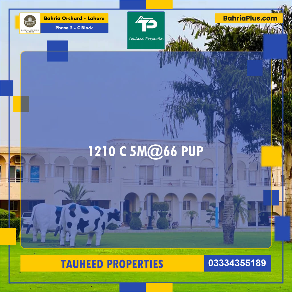 5 Marla Residential Plot for Sale in Phase 2 - C Block -  Bahria Orchard, Lahore - (BP-213719)
