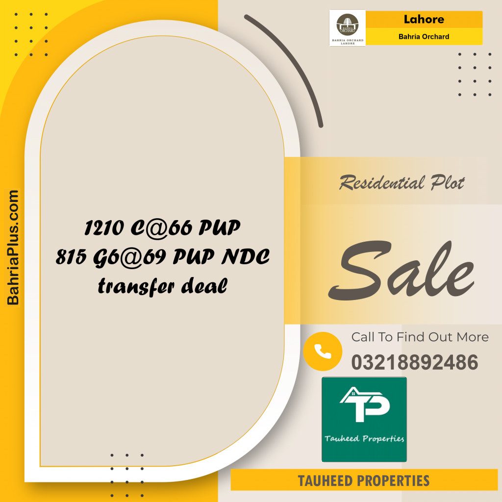 10 Marla Residential Plot for Sale in Bahria Orchard, Lahore - (BP-213775)